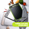 AOWBCGD Cutting Board Double Sided 2 Pcs Large+Small Khaki Stainless Steel