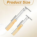 Lusofie 2 Pack Stainless Steel Straw Hole Puncher with Wood Handle