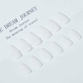 Gifiky Acrylic Press On False Nails Short Almond Nude 24Pcs