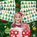 MeoIsDaBest 105 PCS Christmas Tree Temporary Tattoos Multi Color Party Favors