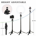 OUSHAACK 69in Phone Tripod Selfie Stick Lightweight Stand with Remote