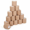 JHGIC Self Adhesive Bandage Tape Wrap 2in x 5yd 16 Rolls Beige Skin Color