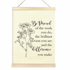 TAEDIN Mental Health Wall Art Poster Hanger Frame 12x16 White Wood