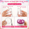 [Like New] Beeveer 12 Set 3.15in Clear Half Ball Candy Dome Shaker Butterfly Labels