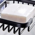2Pcs Gold Soap Dish Hanging Drain Rack Self Adhesive Bathroom Accessories