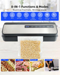 CUBETA 8-in-1 Vacuum Sealer Machine 80KPA Digital 20 Bags Silver