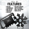 TF TAKEFLIGHT Tactical EDC Credit Card Multitool Set Black Screwdriver