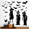 Amimagen Halloween Witch Bat Wall Stickers Gothic Vinyl Large Halloween Decor