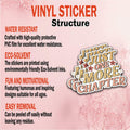 NAAFARI Just One More Chapter Waterproof Vinyl Stickers 3x2.8in 5pcs Multi Color