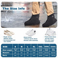 WFARH Waterproof Silicone Shoe Covers with Zipper Black Size X-Large