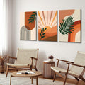 FEOWE 3Pcs Floral Botanical Canvas Wall Art Multicolor 12x16in Set