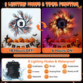 Slixune 6FT Halloween Willow Vine Twig Garland 45 LED Orange Lights