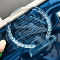 Movdyka Teacher Appreciation Crystal Plaque Decor Clear Circle