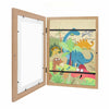 OAICAI Kids Art Frame A4 12.59x9.44 Log Color Dinosaur Minimalist 1PC