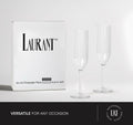 LAURANT Crystal Clear Plastic Champagne Flutes 6.25oz Set of 6 BPA Free USA