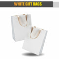 YUEYANG White Paper Gift Bags with Handles 8x4.25x10 inch 20Pcs