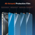 KUZOOM Privacy Screen Protector iPhone 15 Pro Max 6.7" 2 Pack Black