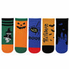 PAPPNTI Kids Halloween Cartoon Crew Socks 5 Pairs Multicolor Size 7-10
