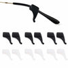 LCLONY 6 Pairs Glasses Ear Grip Silicone Anti-Slip Holders Black/White