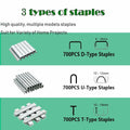 [Like New] QUQITONG Heavy Duty 3-in-1 Staple Gun Power Adjust No-Jam Green 2100 Staples