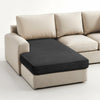 Hokway Stretch Chaise Cover Reversible Sofa Cushion Protector Black