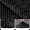 Hokway Stretch Chaise Cover Reversible Sofa Cushion Protector Black
