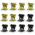 EleOnate Gold Bow Hair Claw Clip Medium Metal Pearls for Women