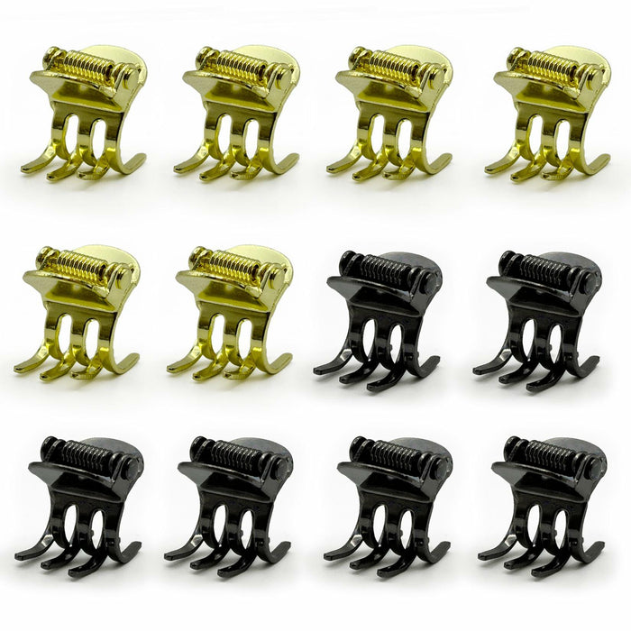 EleOnate Gold Bow Hair Claw Clip Medium Metal Pearls for Women