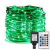 ER CHEN Green LED String Lights 99ft 300 LED Dimmable Silver Wire Remote