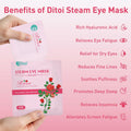 Ditoi Heated Steam Eye Mask with Hyaluronic Acid Rose 10 Count Pack
