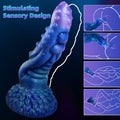 JJYUYUE 8.7in Dragon Silicone Dildo Huge Anal Suction Cup Adult Toy Blue