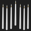 Cacou White Taper Candles 12 Pack 8Hr Burn Unscented Paraffin Wax
