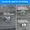 Marysino 100Pcs #8x1-1/2" 410 Stainless Steel Self Tapping Screws Metal