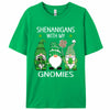 FLORENCE IISA St. Patrick's Day Lucky Shamrock & Gnomes T-Shirt Irishgreen XS