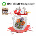 ENOU Solar Garden Swan Statue Outdoor Patio Yard Decor White Metal