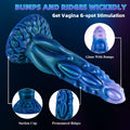 JJYUYUE 8.7in Dragon Silicone Dildo Huge Anal Suction Cup Adult Toy Blue