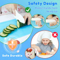 OLRMA 20PCS Kids Knife Set Blue Child-Friendly Plastic Cooking Tools