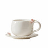 ARGUMENTATION Creative Kawaii Cherry Ceramic Coffee Mug 10oz White with Coaster