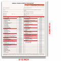 KIKIGO DOT Inspection Forms Annual Vehicle Report 2-Ply 3-Ply Carbonless 15 Pack