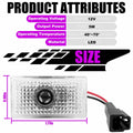 SPOBODY Car Door Logo Projector Puddle Lights 3D Laser 4pcs