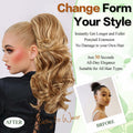 Mayouda 18in Long Curly Wavy Drawstring Ponytail Extension Light Blonde