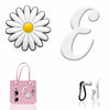 MISHANIER 4 Pcs Alphabet Charms for Bogg Bag Accessories Decorative Insert