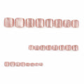 YOJIATOP Cat Eye Press On Toenails 24pcs Light Brown Square Plastic