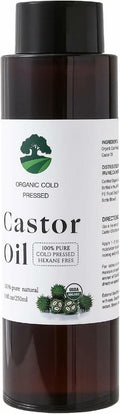 Fuuerds Organic Castor Oil Cold Pressed Unrefined Hair Skin Lashes 8.8oz