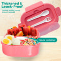 Generic DifaBella Kids Lunch Box Bento 4 Compartments BPA-Free Pink 1300ml