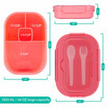 Generic DifaBella Kids Lunch Box Bento 4 Compartments BPA-Free Pink 1300ml