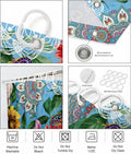 weesire Boho Floral Fabric Shower Curtain Colorful 72x72 Inch