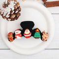 XEININVU Christmas Hair Claw Clip Velvet Large Santa Gingerbread 1Pc