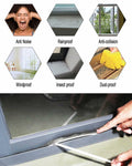Noabaco 33 Ft Brush Weather Stripping Door Window Seal Strip Grey 11/32x9/16