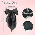 HUFITION Satin Metal Hair Bow Clips 3 PCS Beige Hot Pink Light Pink